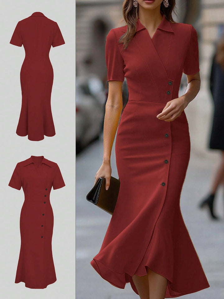 Rochie maxi SHEIN, vișiniu