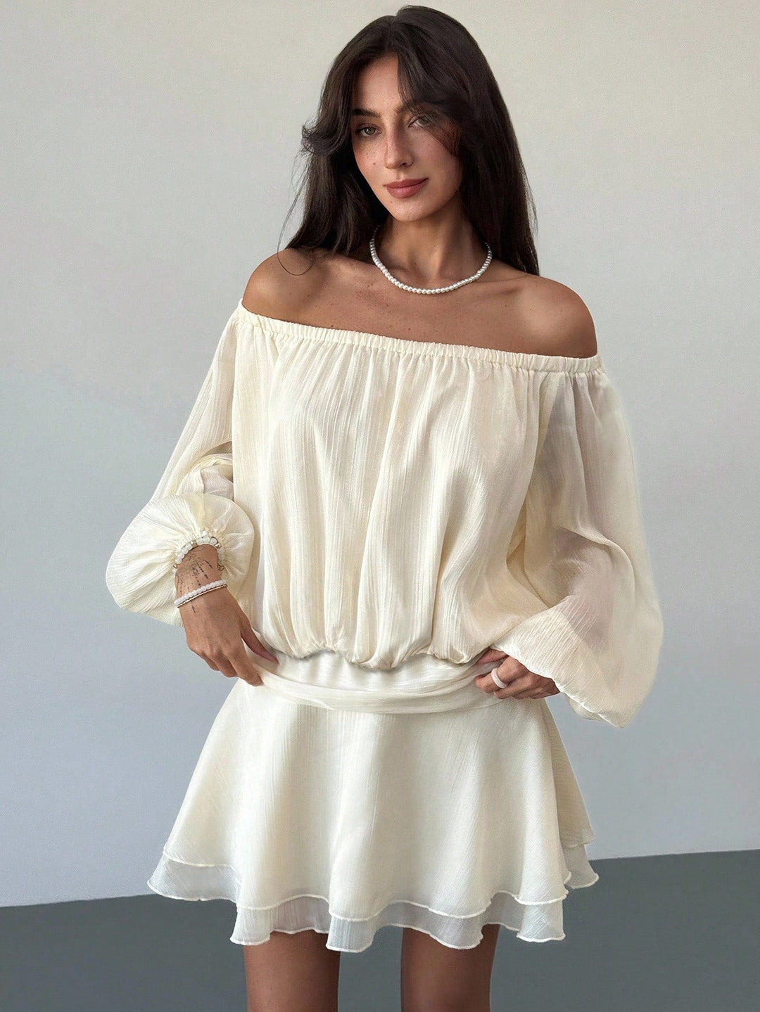 Rochie mini SHEIN, bej
