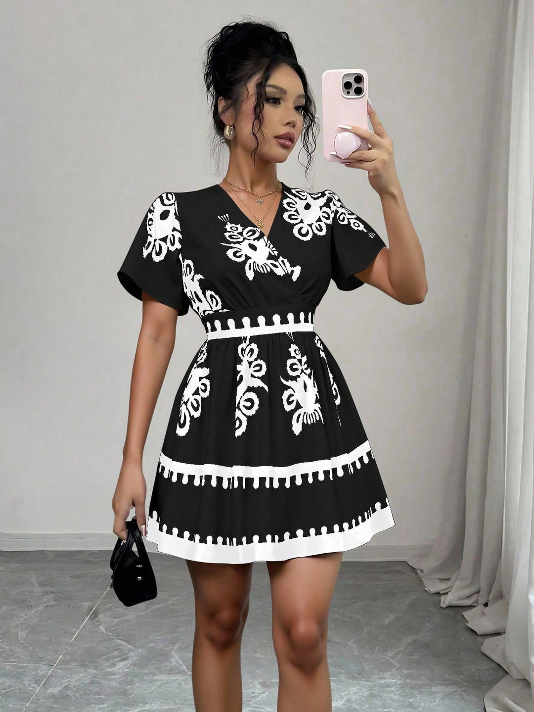 Rochie scurtă SHEIN, negru