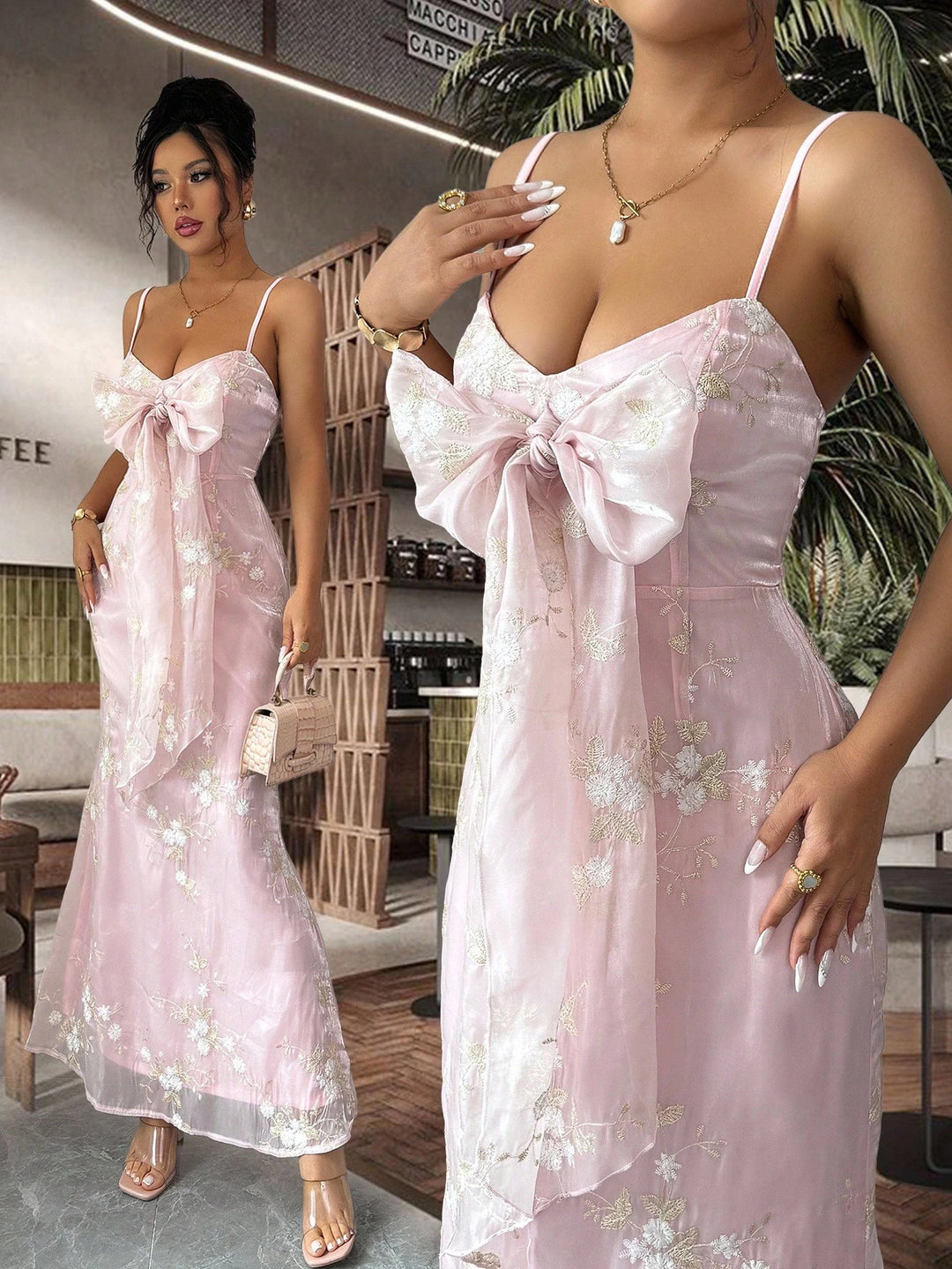 Rochie maxi SHEIN, roz