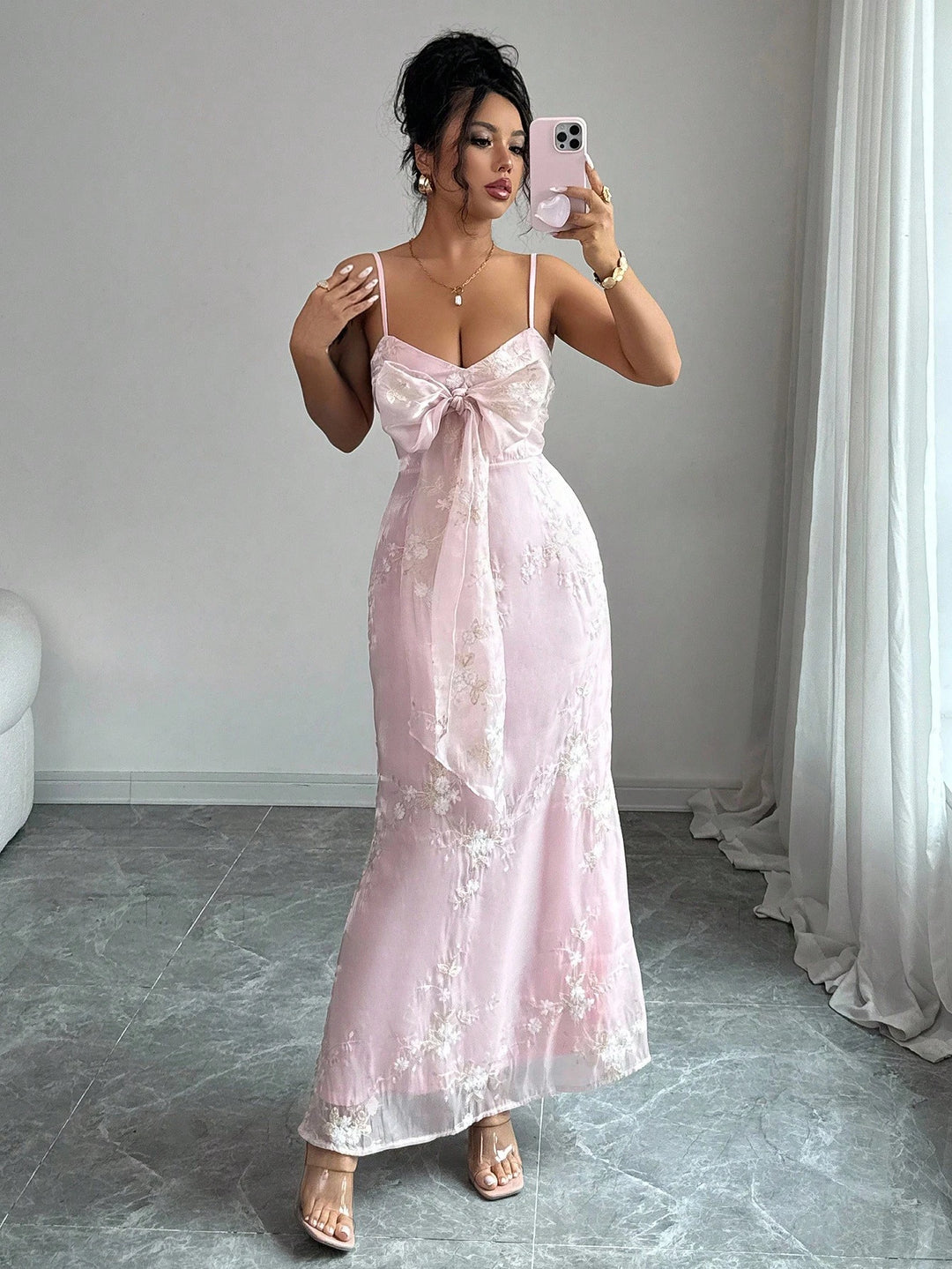 Rochie maxi SHEIN, roz