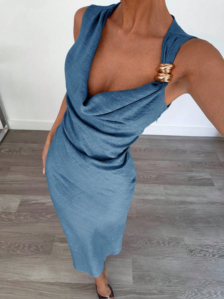 Rochie midi SHEIN, albastru