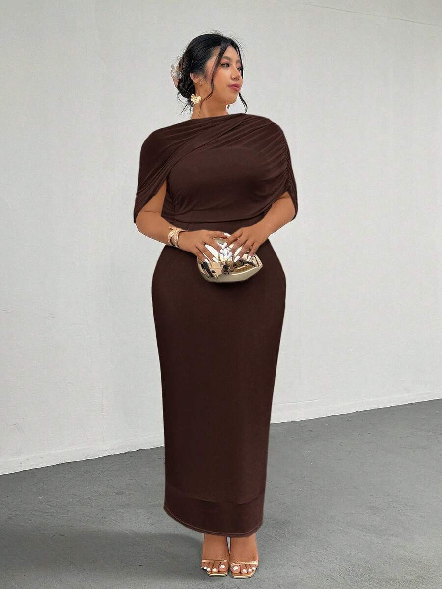 Rochie maxi SHEIN, maro