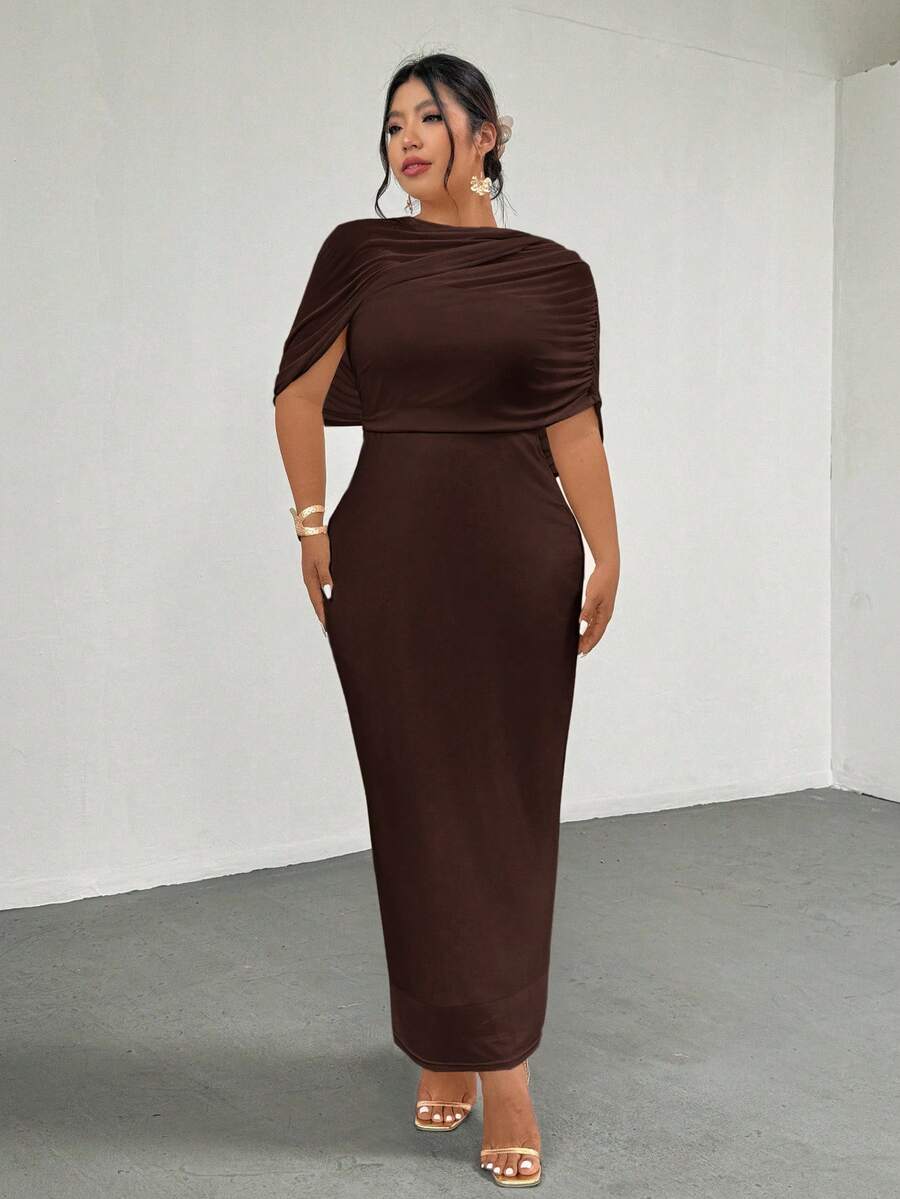 Rochie maxi SHEIN, maro