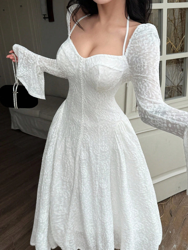 Rochie maxi SHEIN, alb