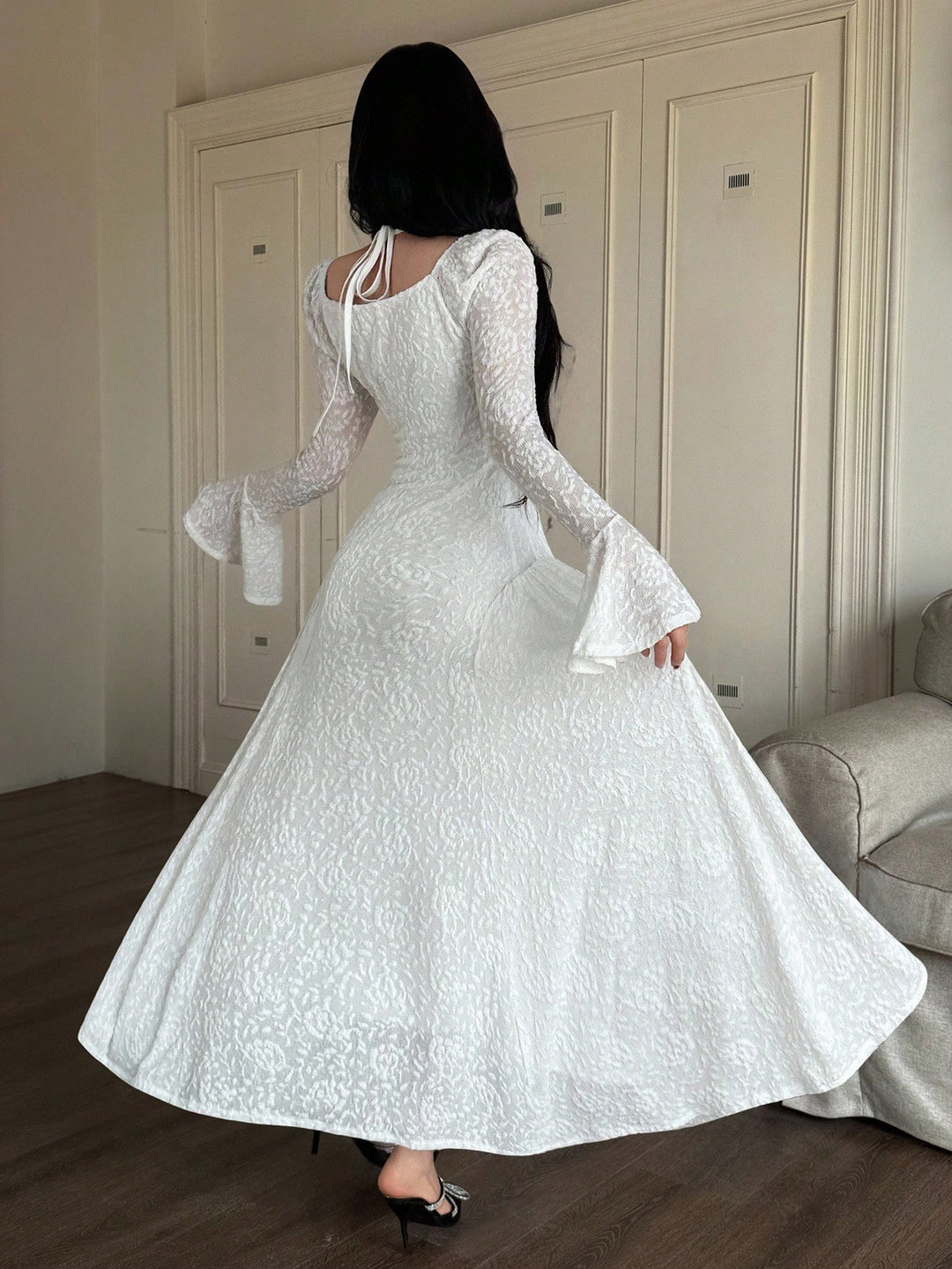 Rochie maxi SHEIN, alb