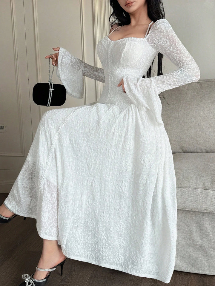 Rochie maxi SHEIN, alb