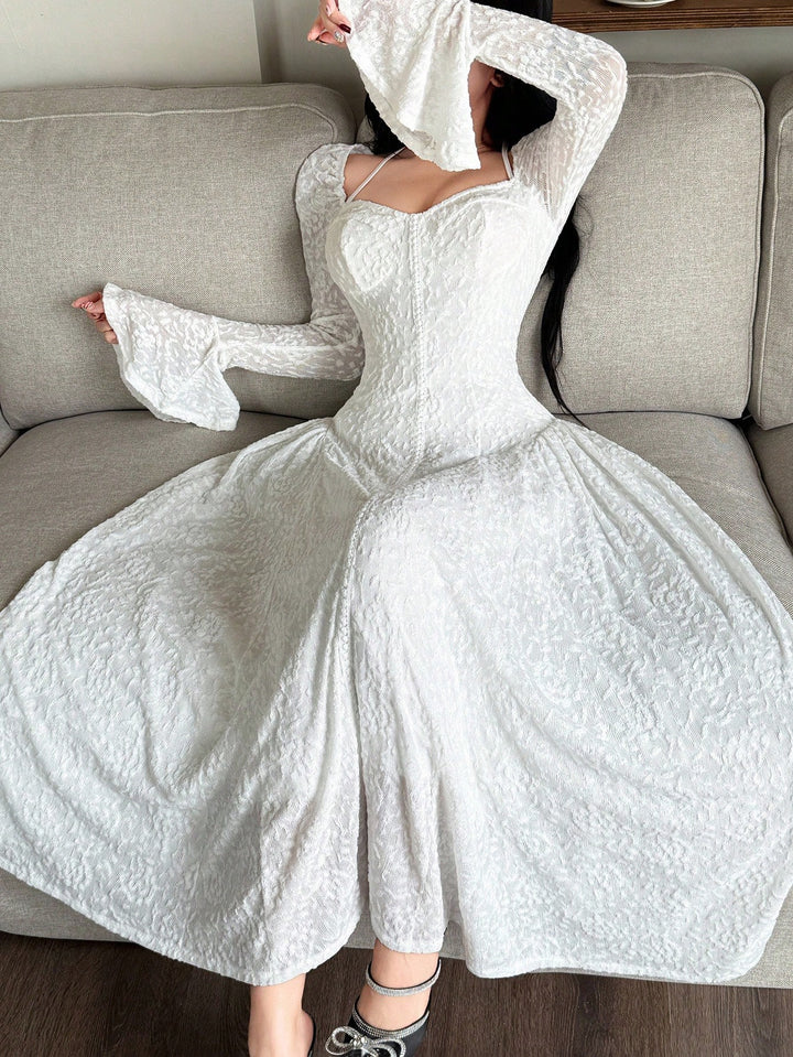Rochie maxi SHEIN, alb