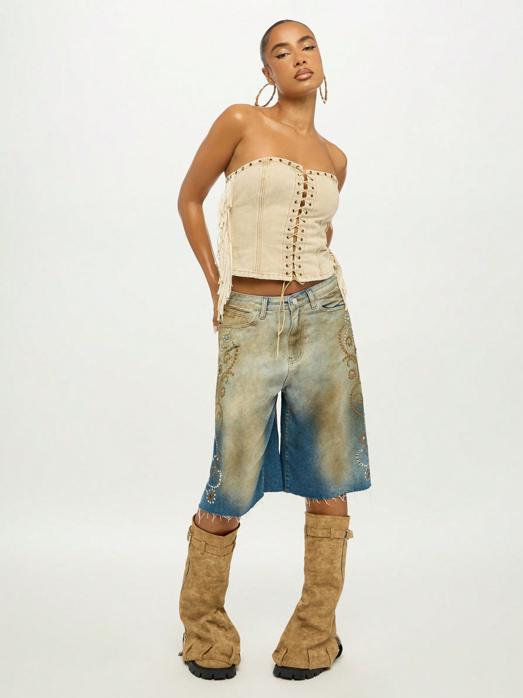 Top SHEIN, kaki