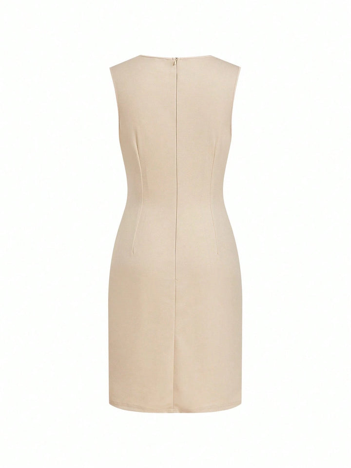 Set rochie și sacou Shein, crem