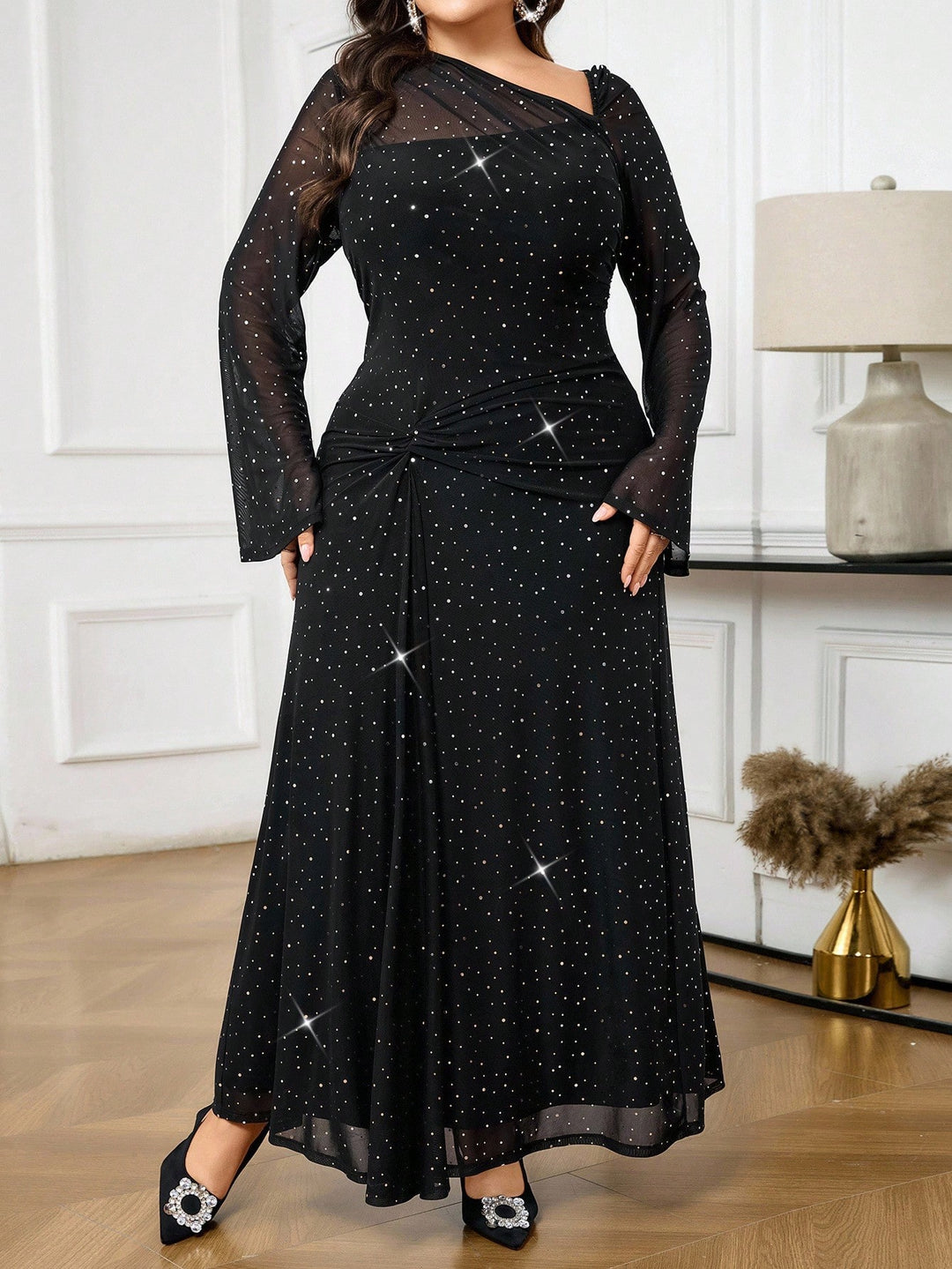 Rochie de ocazie Shein Curve+, negru