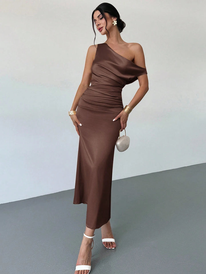 Rochie midi SHEIN, maro