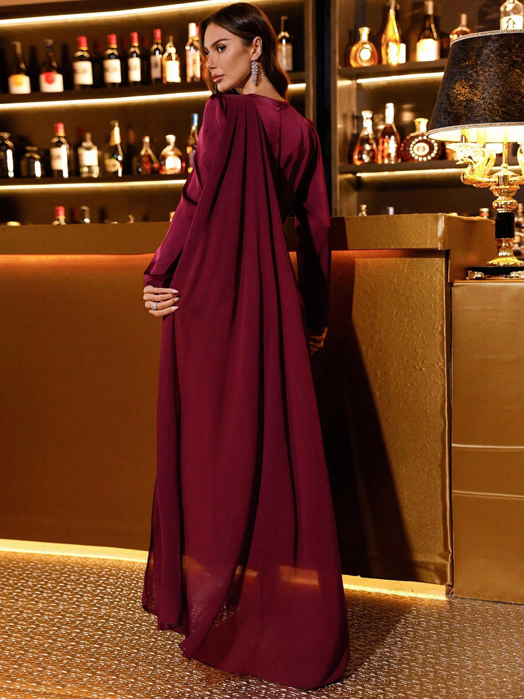 Rochie maxi Shein, vișiniu