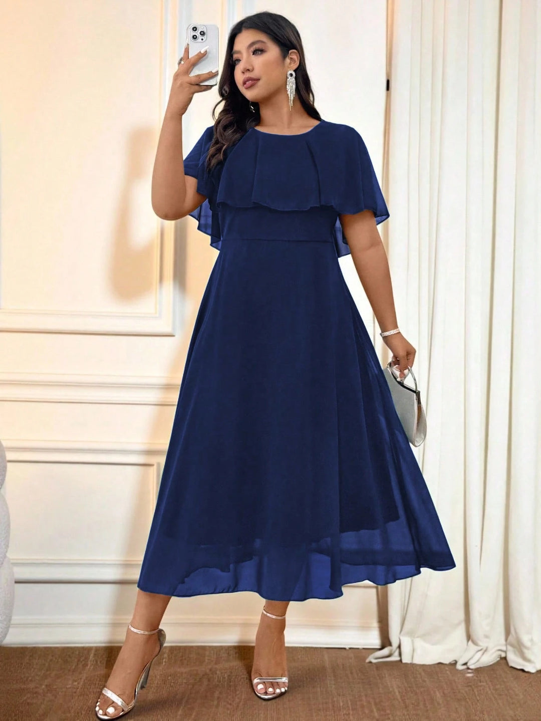 Rochie midi SHEIN, albastru