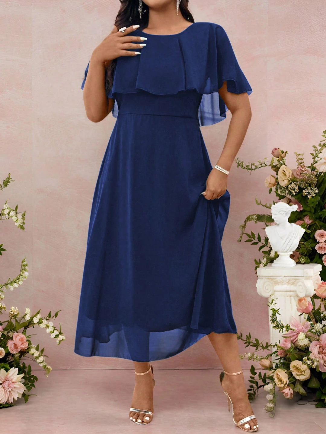 Rochie midi SHEIN, albastru