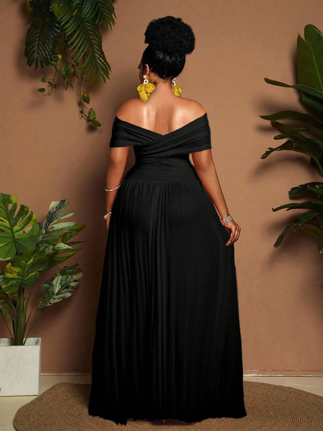 SHEIN maxi ruha, fekete