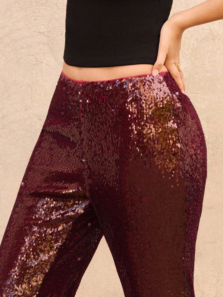 Pantaloni SHEIN, vișiniu