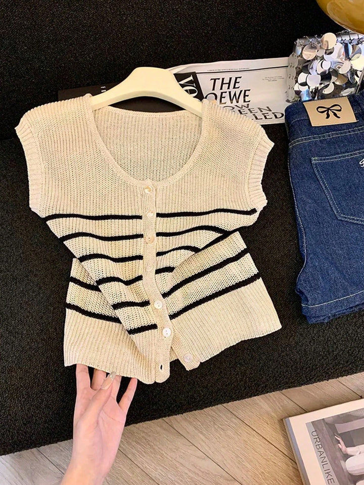Top tricotat fără mâneci SHEIN, mix culori