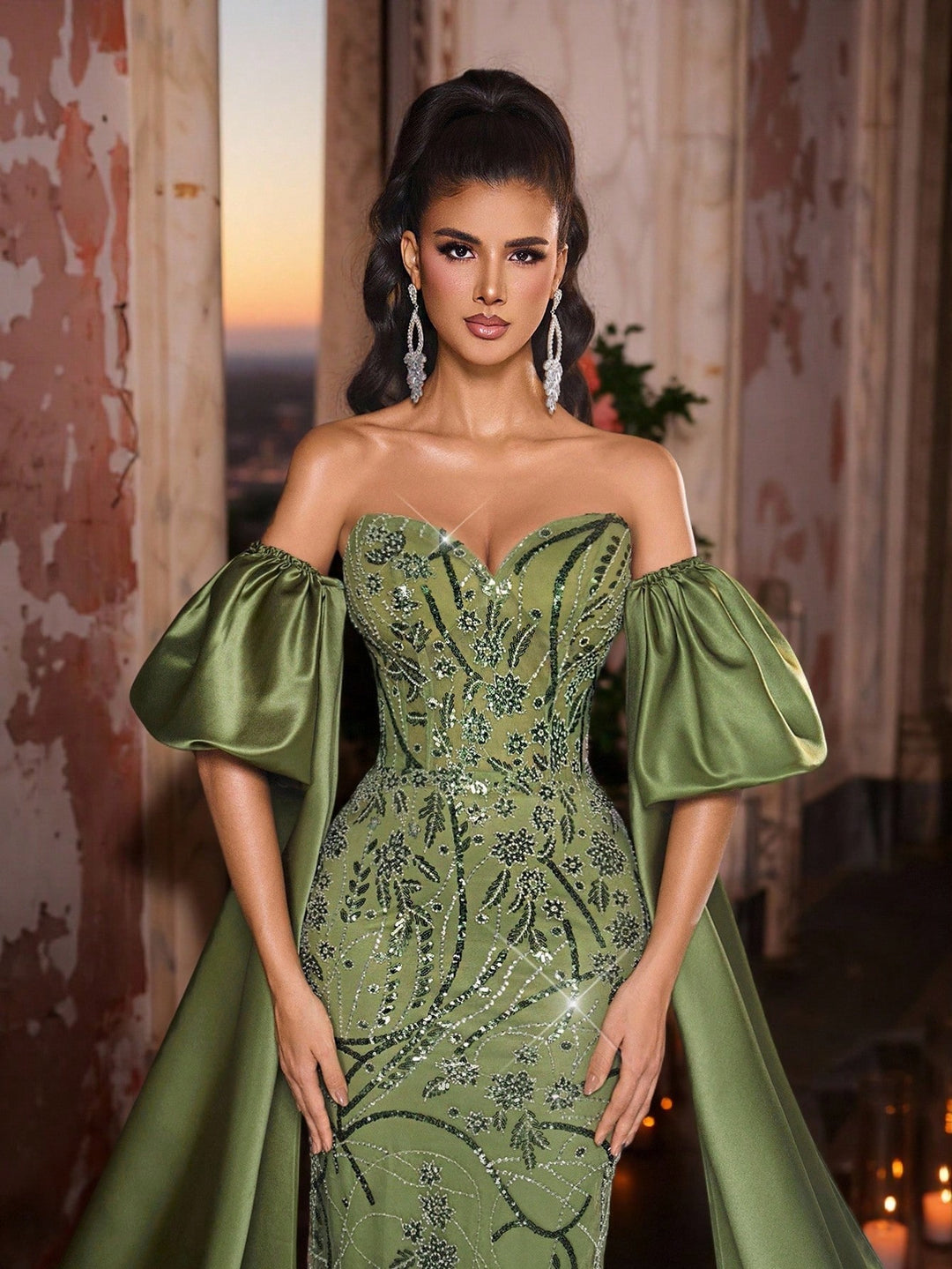 Rochie SHEIN, kaki