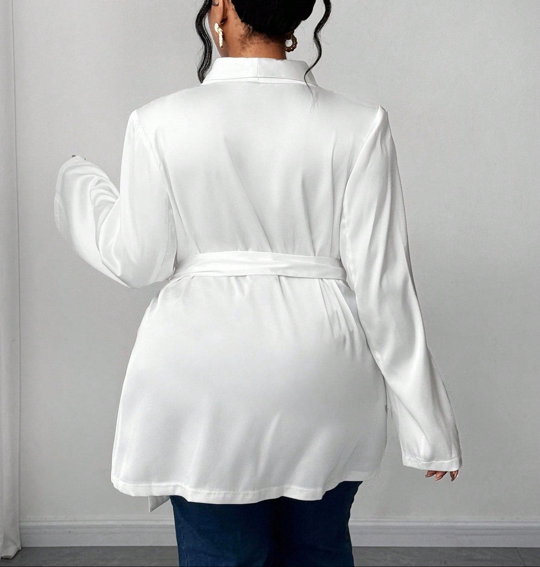 Sacou Shein curve+, alb