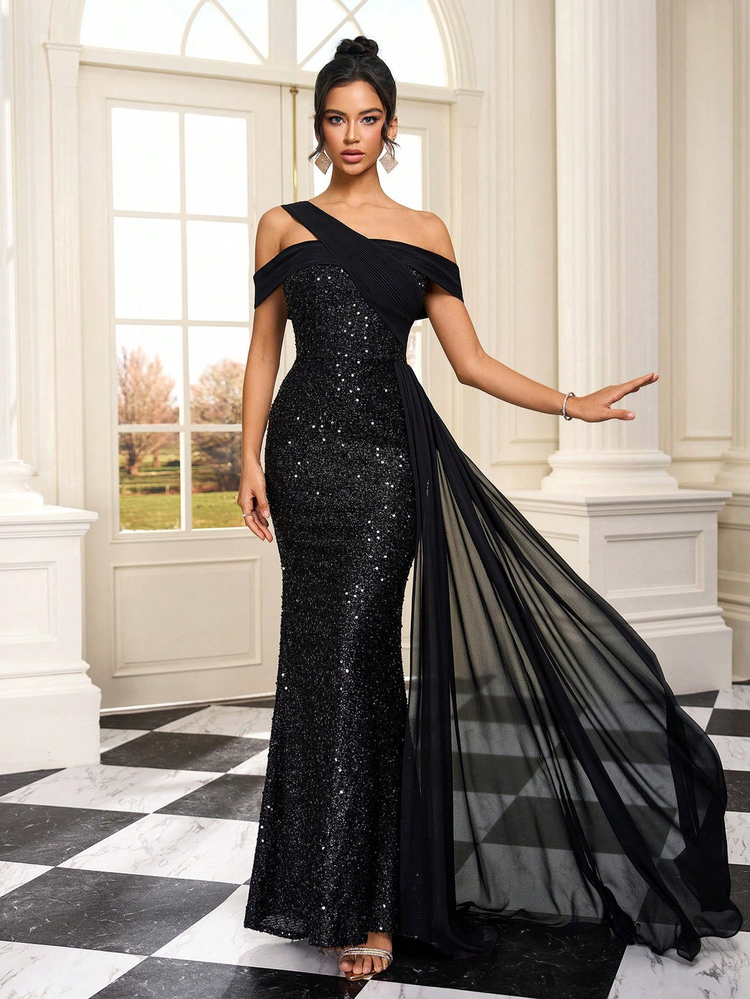 Rochie de ocazie SHEIN, negru