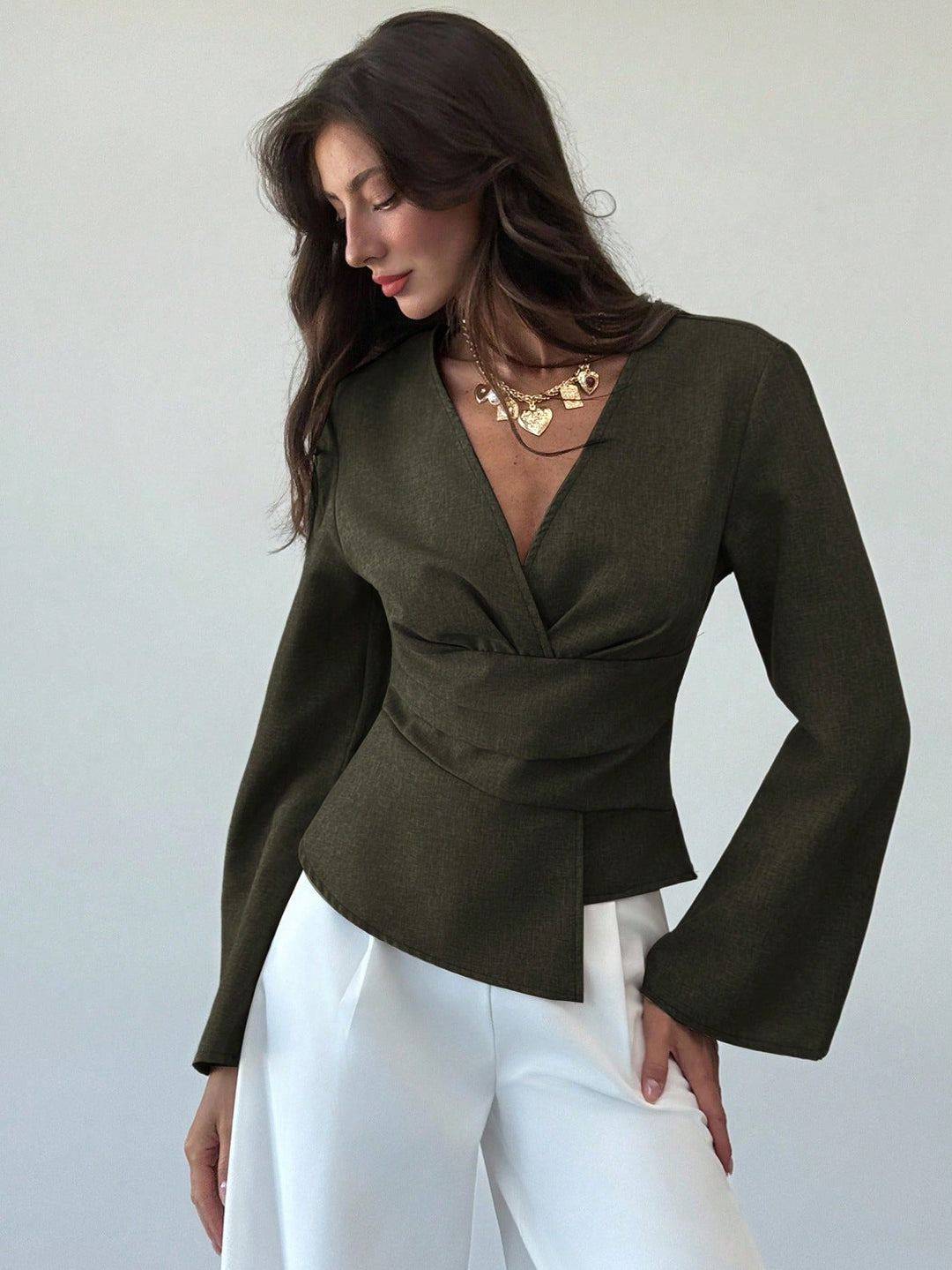 Bluza pulover SHEIN, kaki