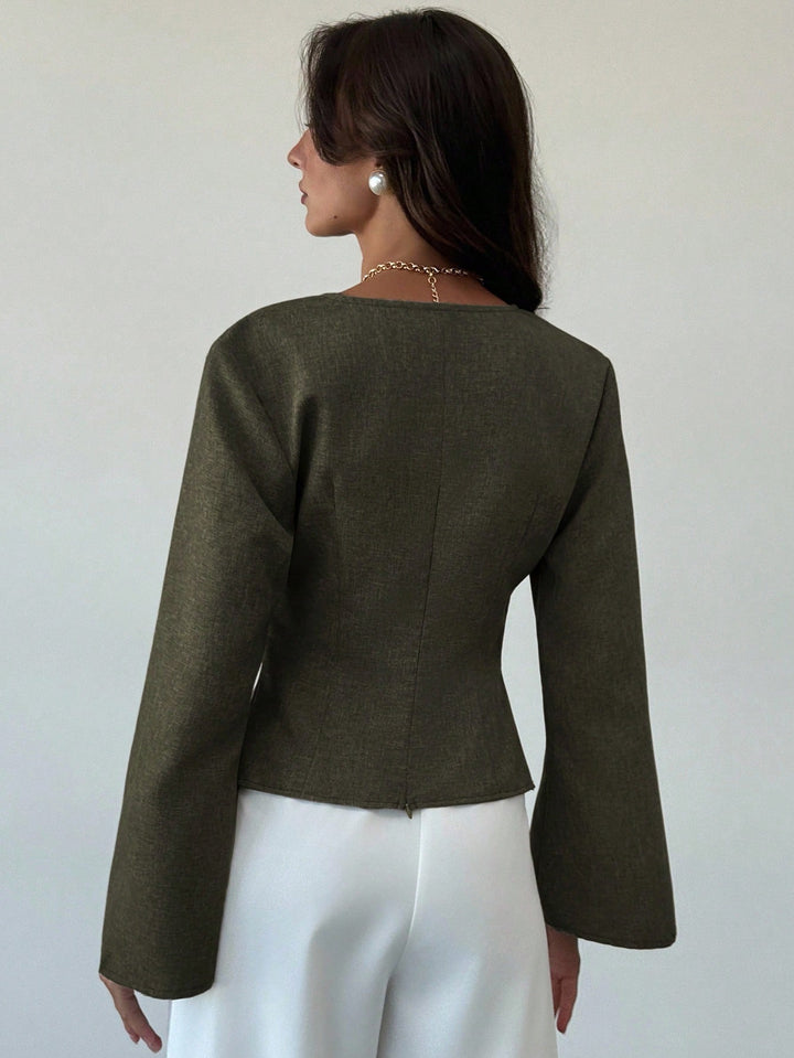Bluza pulover SHEIN, kaki