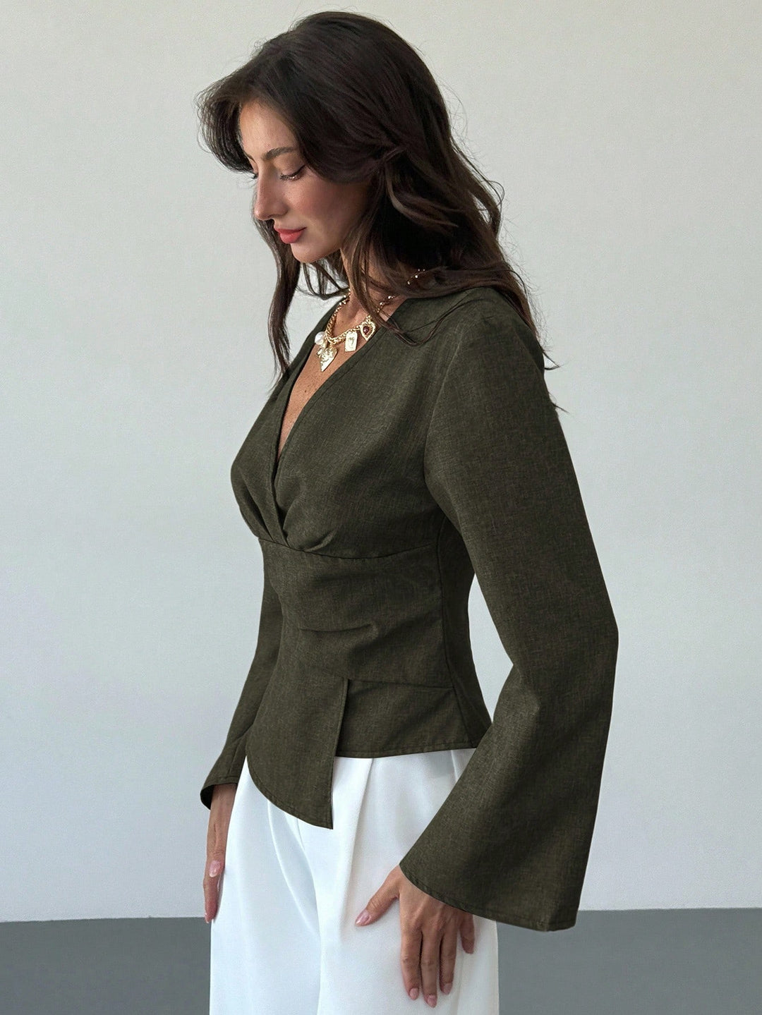 Bluza pulover SHEIN, kaki
