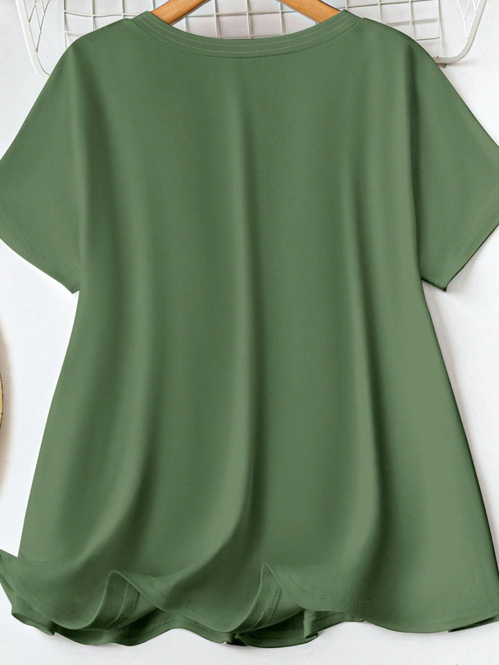 SHEIN póló, khaki