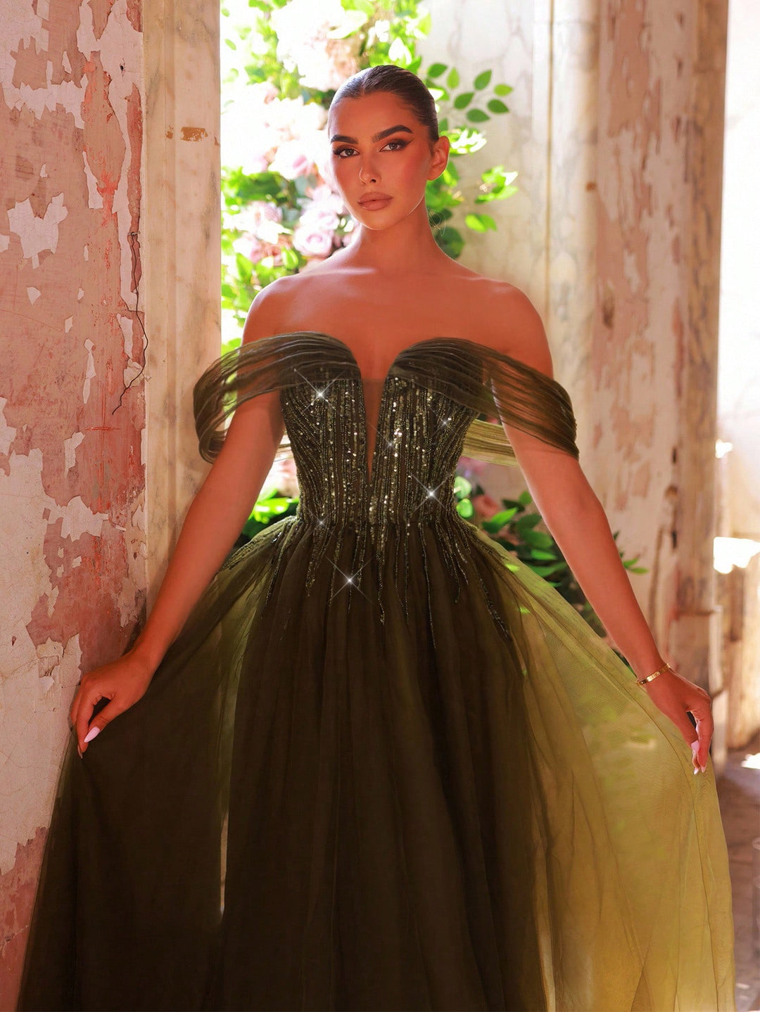 Rochie SHEIN, kaki