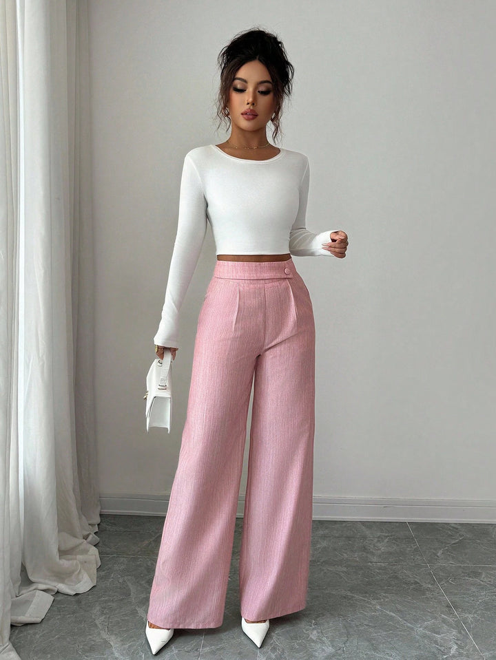 Pantaloni SHEIN, roz
