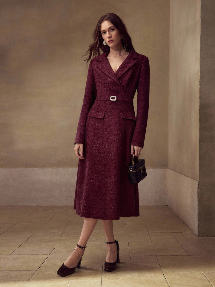 Rochie midi SHEIN, vișiniu