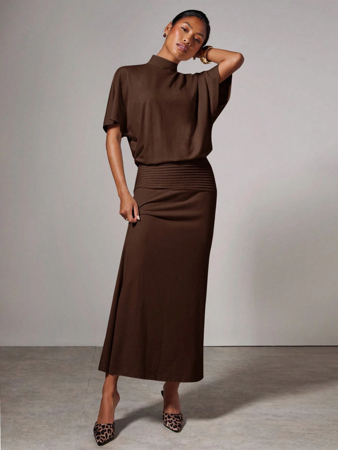 Rochie maxi SHEIN, maro