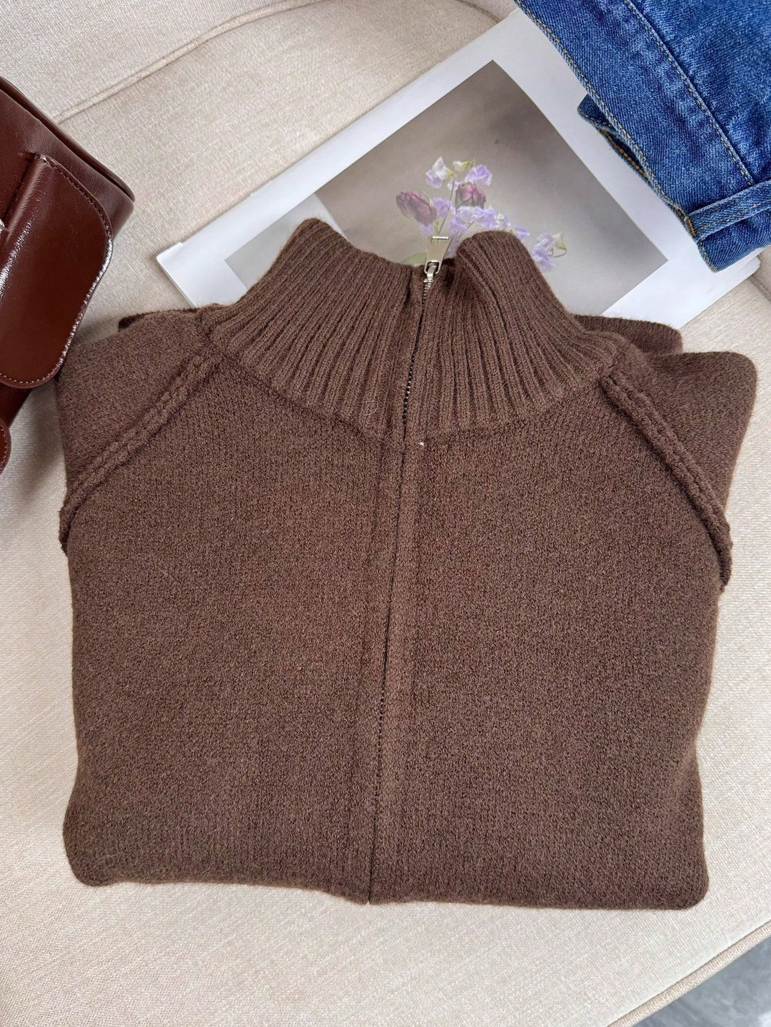 Cardigan SHEIN, maro