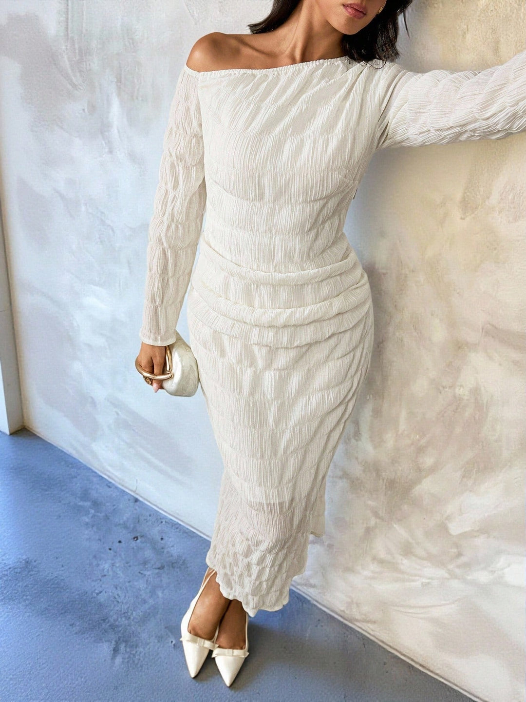 Rochie maxi SHEIN, portocaliu
