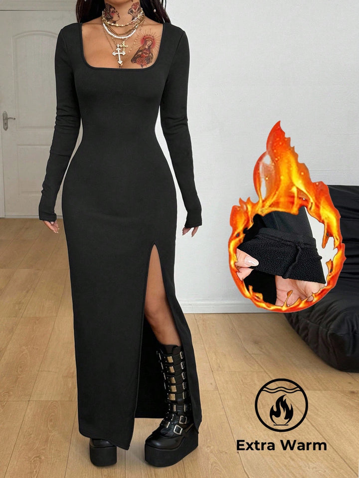 SHEIN maxi ruha, fekete