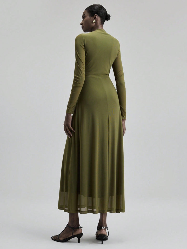 SHEIN maxi ruha, khaki
