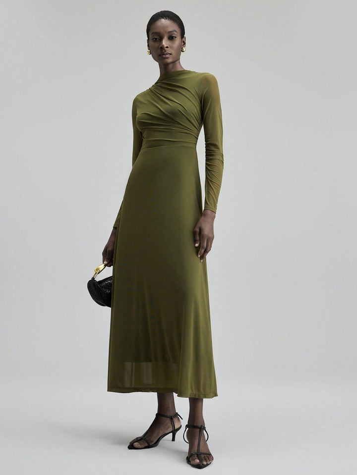 SHEIN maxi ruha, khaki