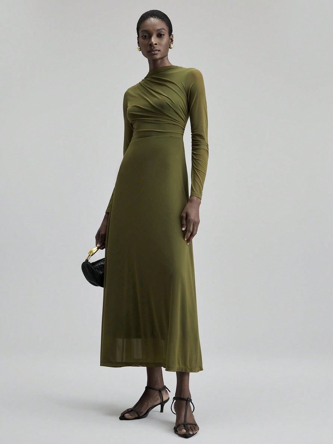 SHEIN maxi ruha, khaki