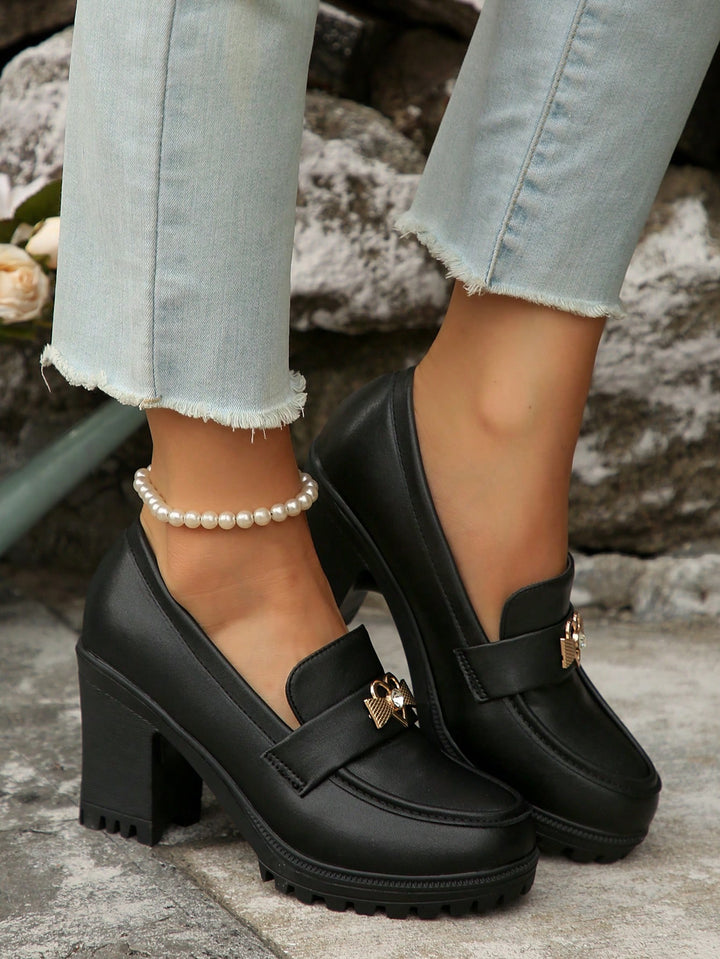 Pantofi cu toc SHEIN, negru