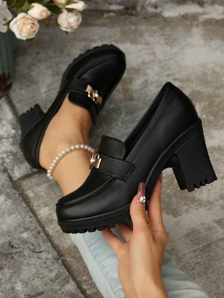 Pantofi cu toc SHEIN, negru