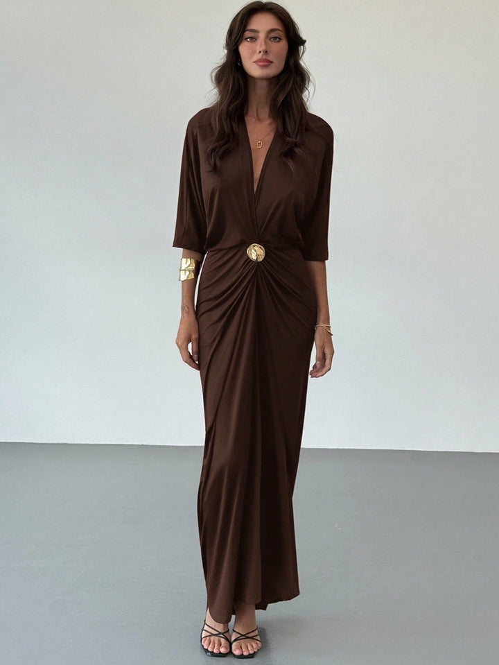 Rochie maxi SHEIN, maro