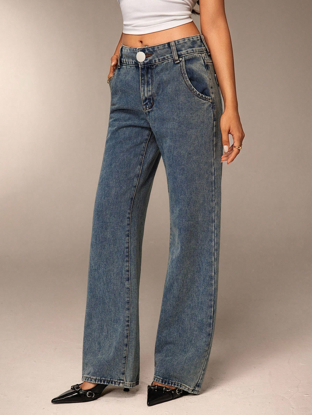 Jeans SHEIN, albastru