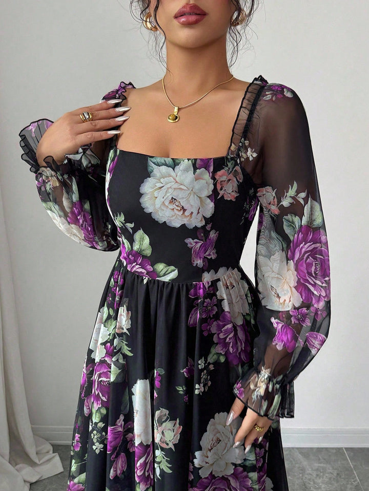 Rochie maxi SHEIN, mix culori