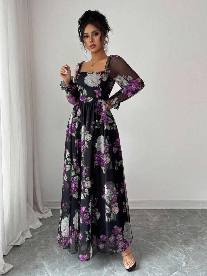 Rochie maxi SHEIN, mix culori
