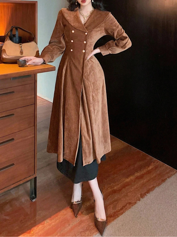 SHEIN Midi Dress, Brown