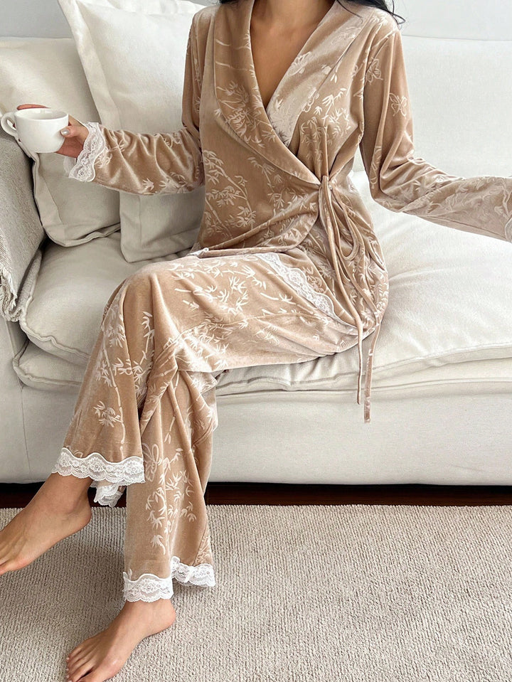 SHEIN Pajama Set, beige