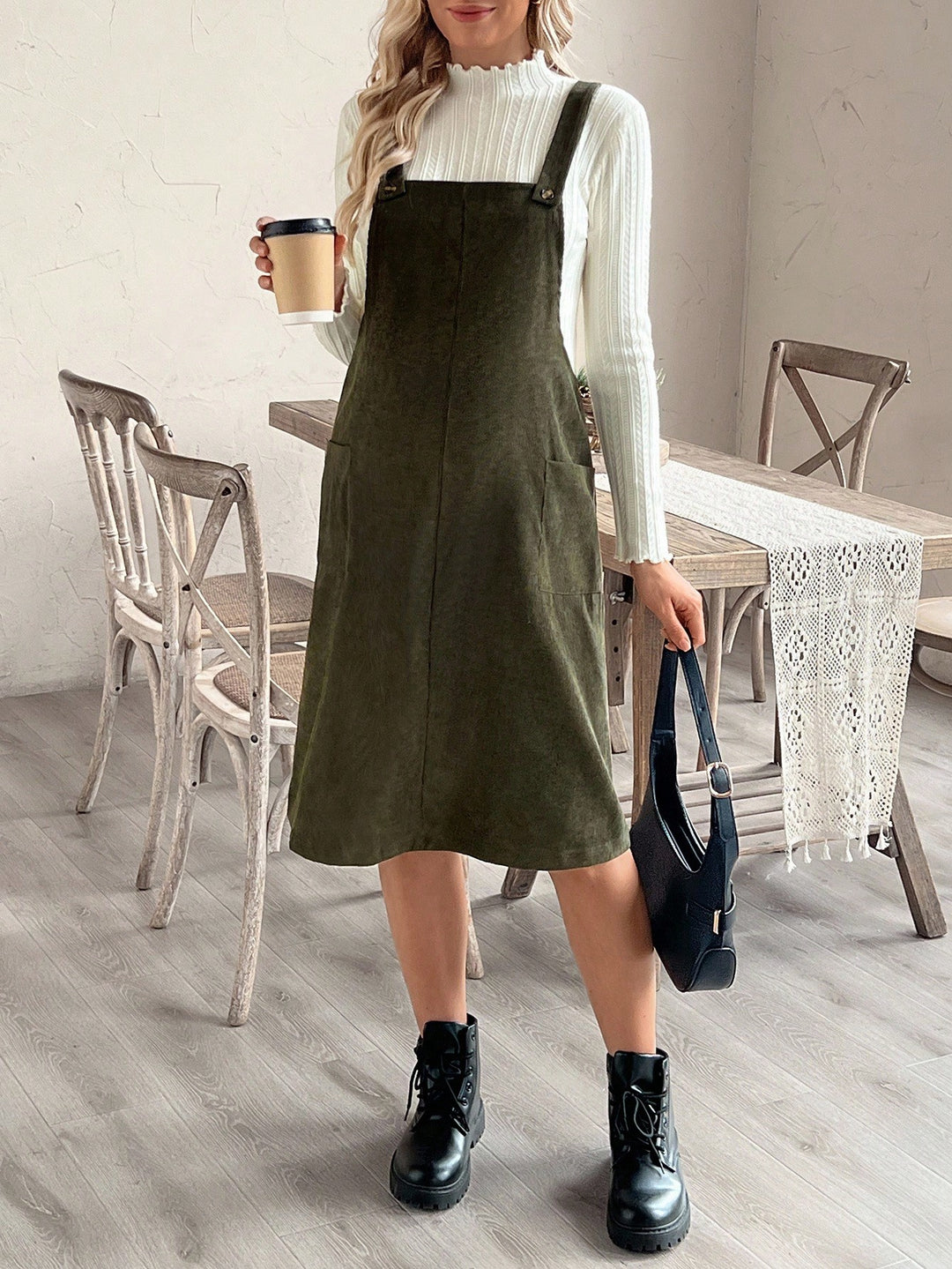 Rochie SHEIN, kaki