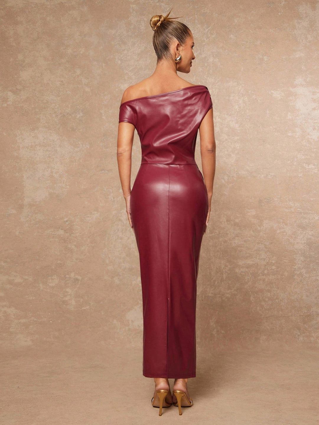 SHEIN midi ruha, piros