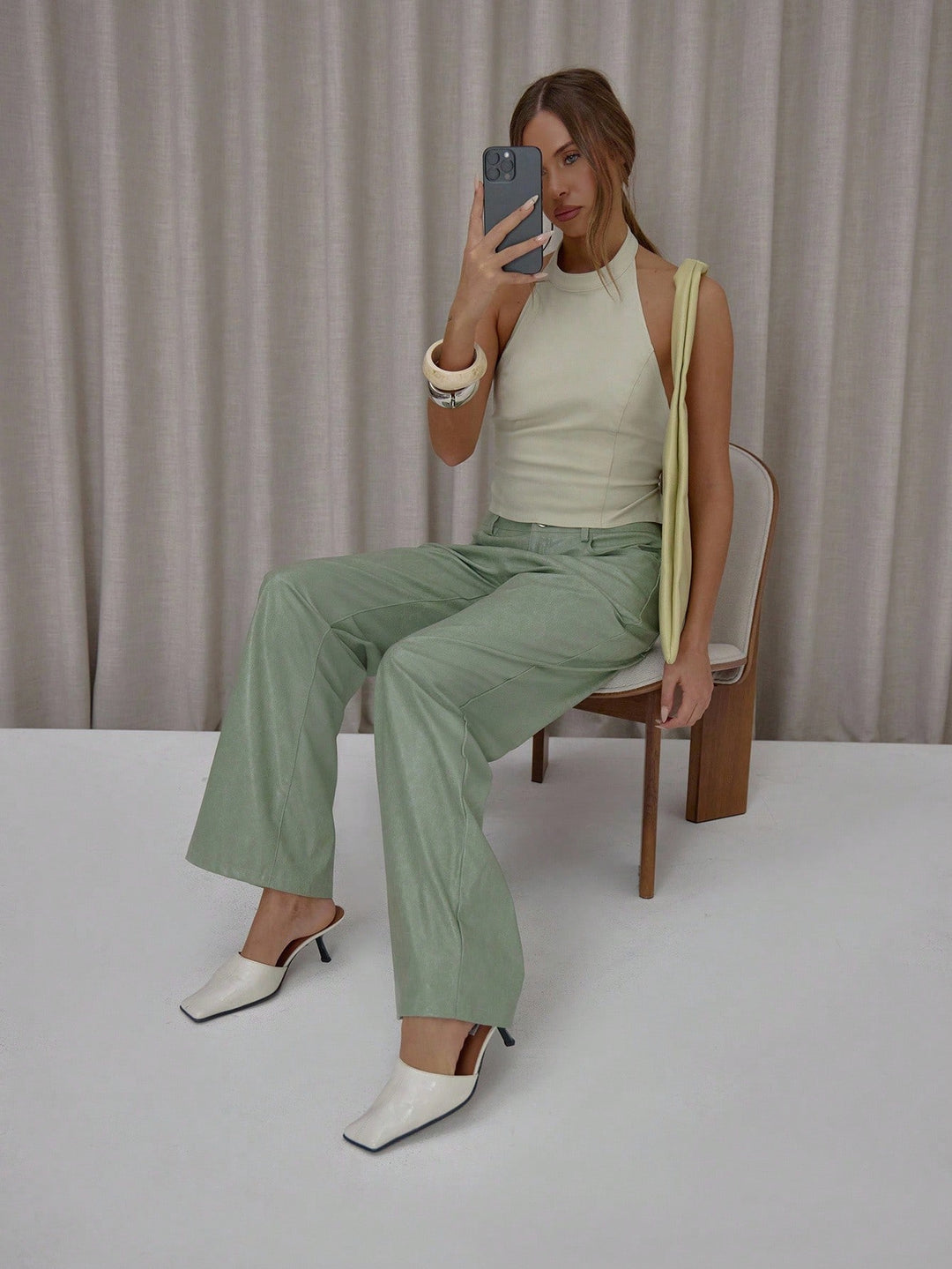 Pantaloni SHEIN, verde